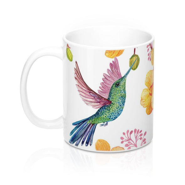 Hummingbird Garden Flowers Coffee & Tea Mug - Limited Edition Design - We Love Hummingbirds