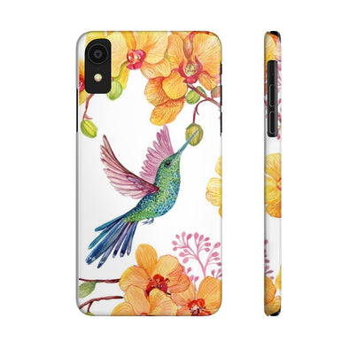 Hummingbird Garden Flowers Slim Phone Case for iPhone, Samsung Galaxy, and Android - We Love Hummingbirds