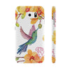 Hummingbird Garden Flowers Slim Phone Case for iPhone, Samsung Galaxy, and Android - We Love Hummingbirds