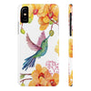 Hummingbird Garden Flowers Slim Phone Case for iPhone, Samsung Galaxy, and Android - We Love Hummingbirds