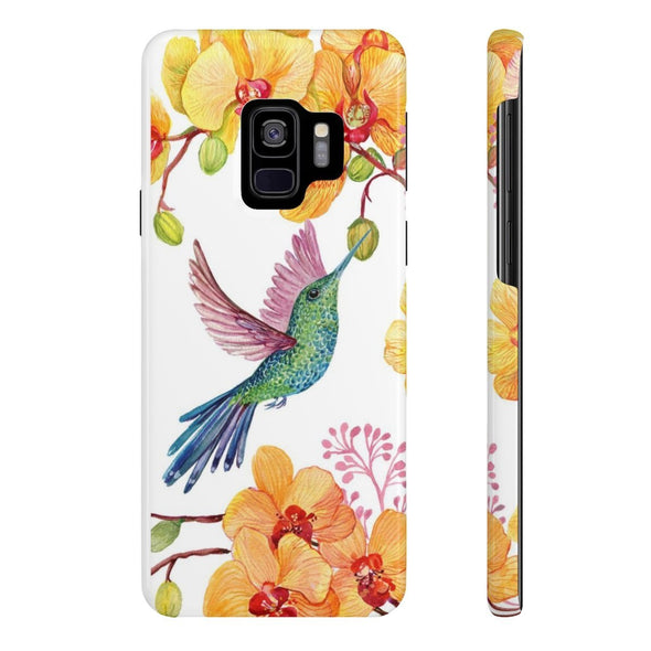 Hummingbird Garden Flowers Slim Phone Case for iPhone, Samsung Galaxy, and Android - We Love Hummingbirds