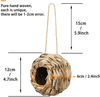 Hummingbird Houses for outside Hanging, Set of 4 Hand Woven Bird Nesting, 4.72 × 4.71 Inch Bird Hut, Finch Bird House, Hummingbird Gifts for Indoor and Outdoor Decoration (Ball Shape) - We Love Hummingbirds