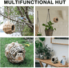 Hummingbird Houses for outside Hanging, Set of 4 Hand Woven Bird Nesting, 4.72 × 4.71 Inch Bird Hut, Finch Bird House, Hummingbird Gifts for Indoor and Outdoor Decoration (Ball Shape) - We Love Hummingbirds