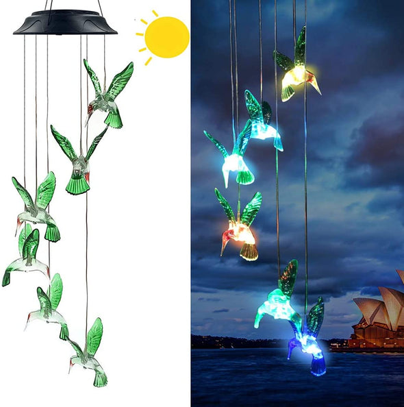 Hummingbird Solar Wind Chimes - We Love Hummingbirds