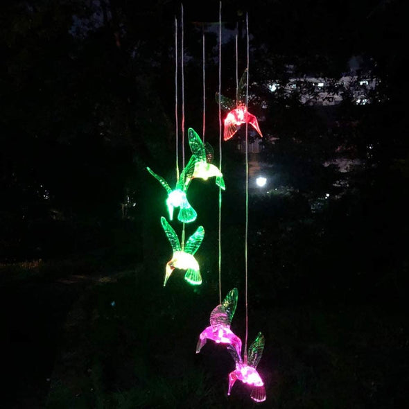 Hummingbird Solar Wind Chimes - We Love Hummingbirds