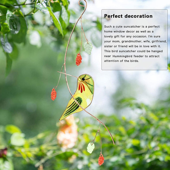 Hummingbird Stained Glass Sun Catcher - We Love Hummingbirds