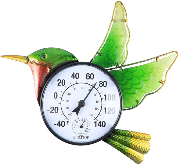 Hummingbird Thermometer with Hygrometer for Indoor or Outdoor - We Love Hummingbirds