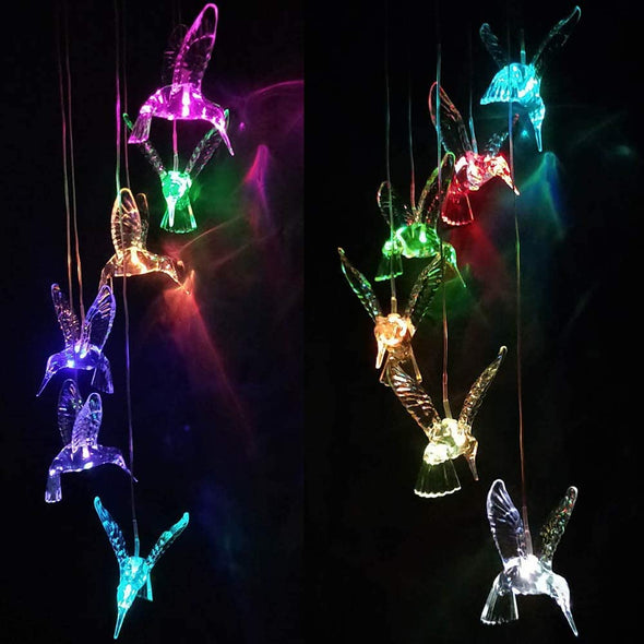 Hummingbird Wind Chimes - Solar - We Love Hummingbirds