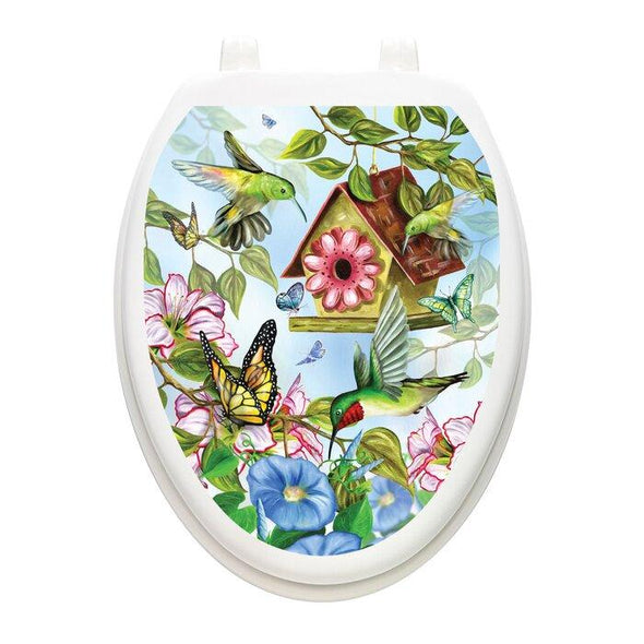 Hummingbirds Toilet Seat Sticker - We Love Hummingbirds