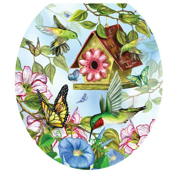Hummingbirds Toilet Seat Sticker - We Love Hummingbirds