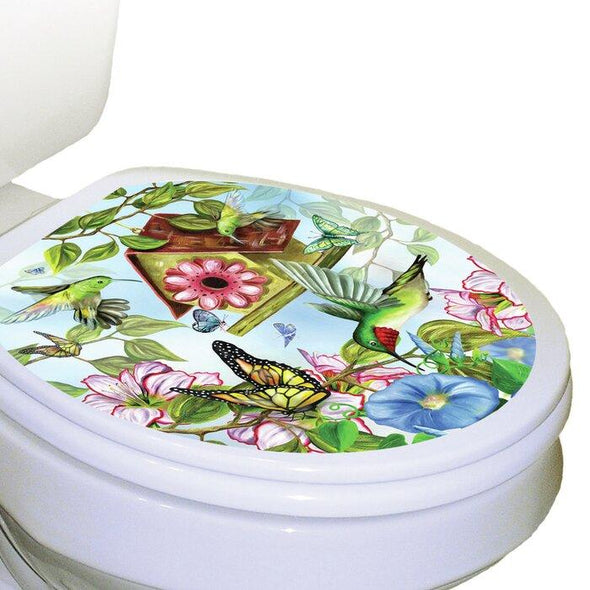 Hummingbirds Toilet Seat Sticker - We Love Hummingbirds