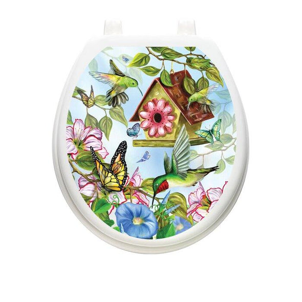 Hummingbirds Toilet Seat Sticker - We Love Hummingbirds