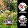 Large Purple Egg Hand Blown Stained Glass Hummingbird Feeder - Holds 36 oz of Nectar - We Love Hummingbirds