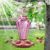 Lavender Diamond Shaped Glass Hummingbird Feeder - Holds 20 oz of Nectar - We Love Hummingbirds