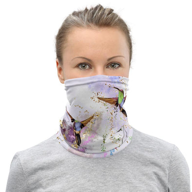 Lavender Hummingbird Flower Neck Gaiter - We Love Hummingbirds