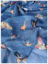 Lightweight Floral Hummingbird Print Cotton Scarves and Wraps - We Love Hummingbirds