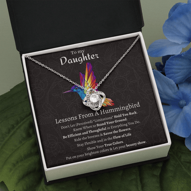 Love Knot Daughter Lessons From a Hummingbird Necklace - We Love Hummingbirds