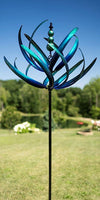 Marine Blue Kinetic Spring Reeds Vertical Spinner - We Love Hummingbirds