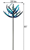 Marine Blue Kinetic Spring Reeds Vertical Spinner - We Love Hummingbirds
