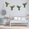 Metal Hummingbird Wall Art Decor, Metal Birds Outdoor Wall Sculpture Decoration Hanging for Deck , Garden Fence, Backyard, Patio, Bedroom, Living Room.4Pcs Outdoor Hanging Decoration - We Love Hummingbirds