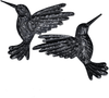 Metal Hummingbird Wall Art Decor, Metal Birds Outdoor Wall Sculpture Decoration Hanging for Deck , Garden Fence, Backyard, Patio, Bedroom, Living Room.4Pcs Outdoor Hanging Decoration - We Love Hummingbirds