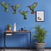 Metal Hummingbird Wall Art Decor, Metal Birds Outdoor Wall Sculpture Decoration Hanging for Deck , Garden Fence, Backyard, Patio, Bedroom, Living Room.4Pcs Outdoor Hanging Decoration - We Love Hummingbirds