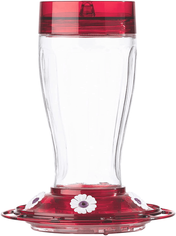 More Birds Bird Health+ Big Gulp Hummingbird Feeder, Glass Hummingbird Feeders for Outdoors, 5 Feeding Stations, 40 Ounces - We Love Hummingbirds