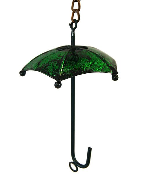 Multicolored Umbrella & Bell Copper Rain Chain - We Love Hummingbirds