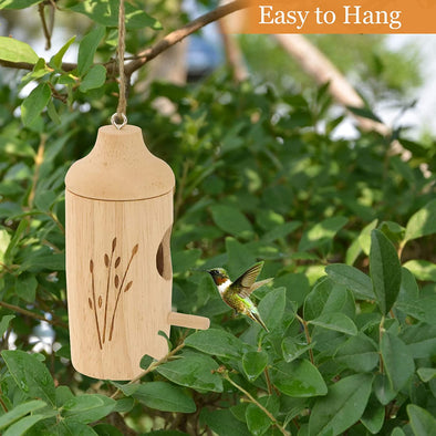 Natural Wooden Hummingbird Houses - We Love Hummingbirds