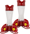 Perky Pet 203CPBN-2 8. Oz Pinch-Waist Glass Hummingbird Feeder – 2 Pack, Red - We Love Hummingbirds