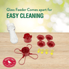 Perky Pet 203CPBN-2 8. Oz Pinch-Waist Glass Hummingbird Feeder – 2 Pack, Red - We Love Hummingbirds