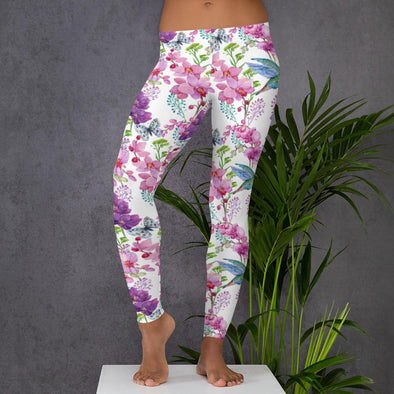 Pink Hummingbird Leggings - We Love Hummingbirds