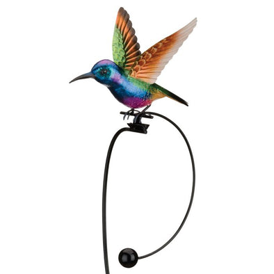 Purple Coronet Rocker Hummingbird Stake - We Love Hummingbirds