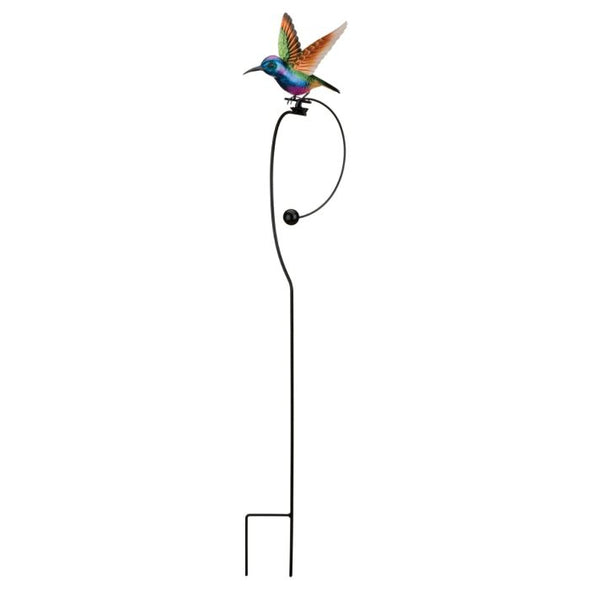 Purple Coronet Rocker Hummingbird Stake - We Love Hummingbirds