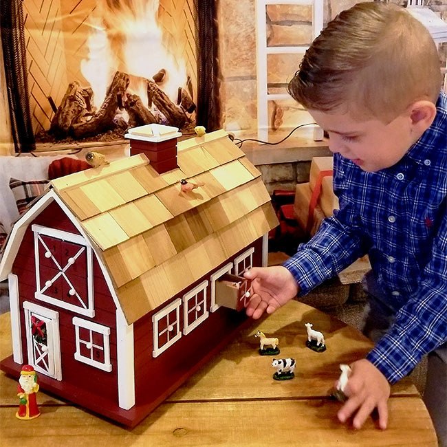 Red Christmas Barn Advent Calendar We Love Hummingbirds red-christmas-barn-advent-calendar-we-love-hummingbirds