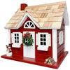 Red Christmas Cape Bird House with LEDs Bird House - We Love Hummingbirds