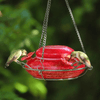 Red Crackle Modern Top Fill Hummingbird Feeder - We Love Hummingbirds