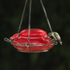 Red Crackle Modern Top Fill Hummingbird Feeder - We Love Hummingbirds
