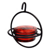 Red Glass Hummingbird Feeder with Perch - Easy to Clean & Best for Nectar Refills - We Love Hummingbirds