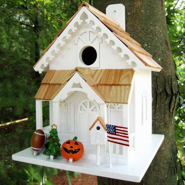 Season's Tweetings Bird House - We Love Hummingbirds