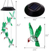 Solar Hummingbird Wind Chime - 2 Pack - We Love Hummingbirds