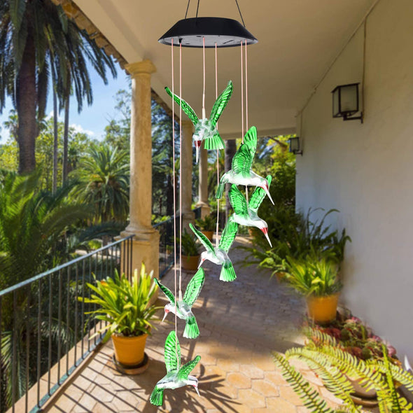 Solar Hummingbird Wind Chimes - We Love Hummingbirds