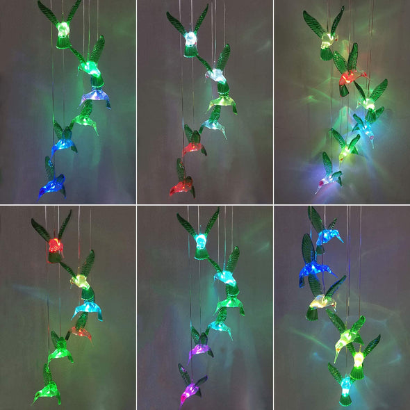 Solar Hummingbird Wind Chimes - We Love Hummingbirds