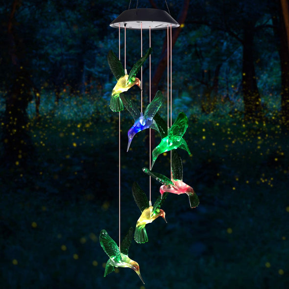 Solar Hummingbird Wind Chimes - We Love Hummingbirds