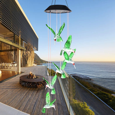 Solar Hummingbird Wind Chimes - We Love Hummingbirds