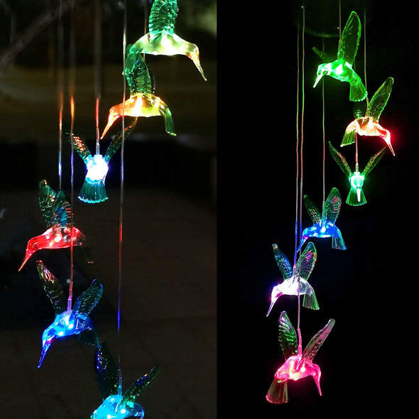 Solar Hummingbird Wind Chimes - We Love Hummingbirds