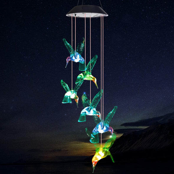 Solar Hummingbird Wind Chimes - We Love Hummingbirds