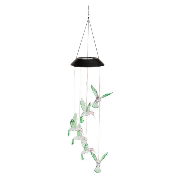 Solar LED Hummingbird Windchime - We Love Hummingbirds