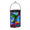 Solar Tiffany Inspired Hummingbird Blue Solar Powered LED Outdoor Lantern - We Love Hummingbirds