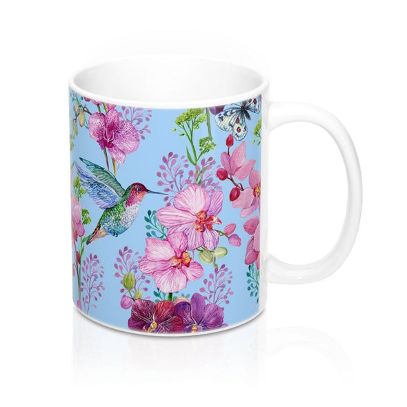 Spring Hummingbird Flower Garden Coffee & Tea Mug - Limited Edition Design - We Love Hummingbirds